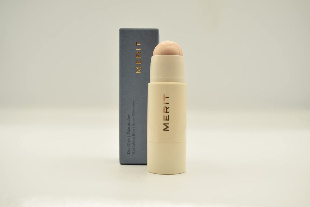 Merit Day Glow Dewy Balm Cava swirls on skin for a dewy radiance