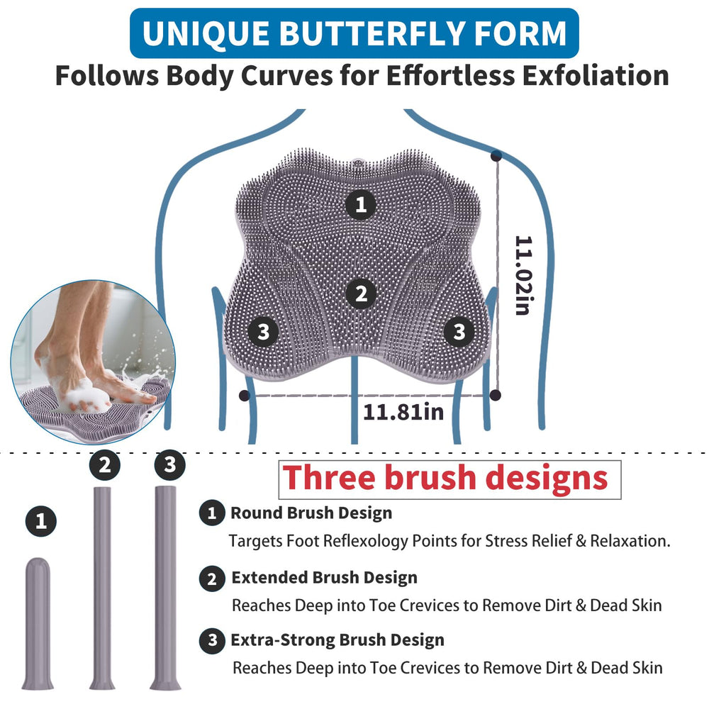 Merleu toe brush reaches deep between toes for clean, fresh skin