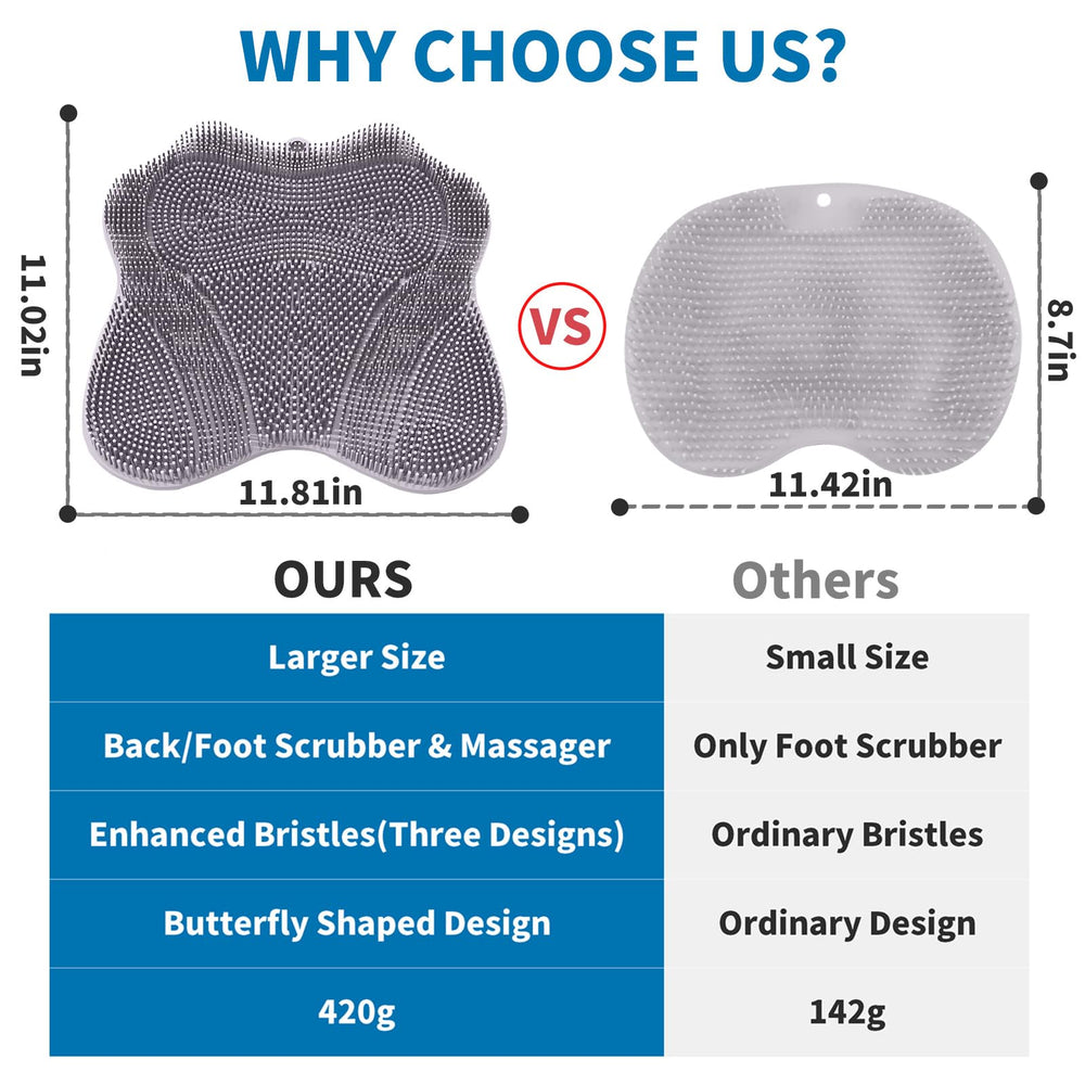 Merleu suction cups provide secure, hands-free mounting on shower surfaces
