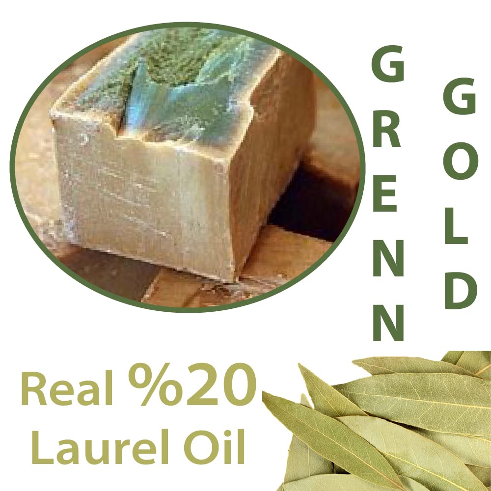 Merlinera Aleppo Soap 3 Pack info display notes fragrance-free, 20% laurel oil.