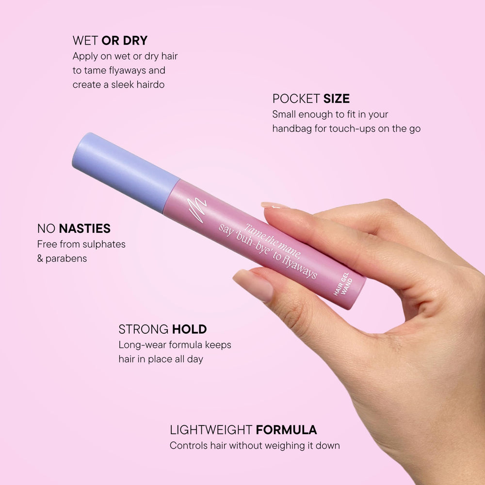 Mermade Hair Gel Wand flyaway control on edges and baby hairs