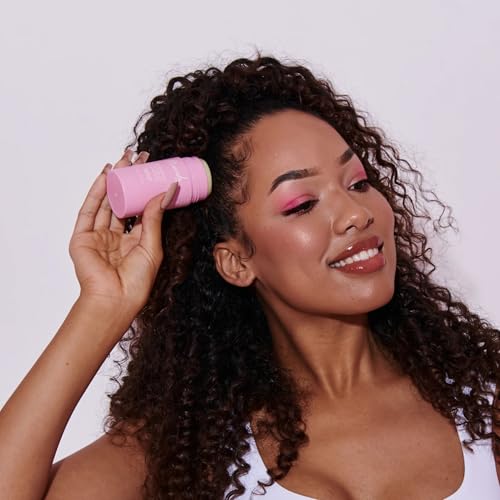 Mermade Hair styling wax stick pink pack flyaways smoothed with natural beeswax.