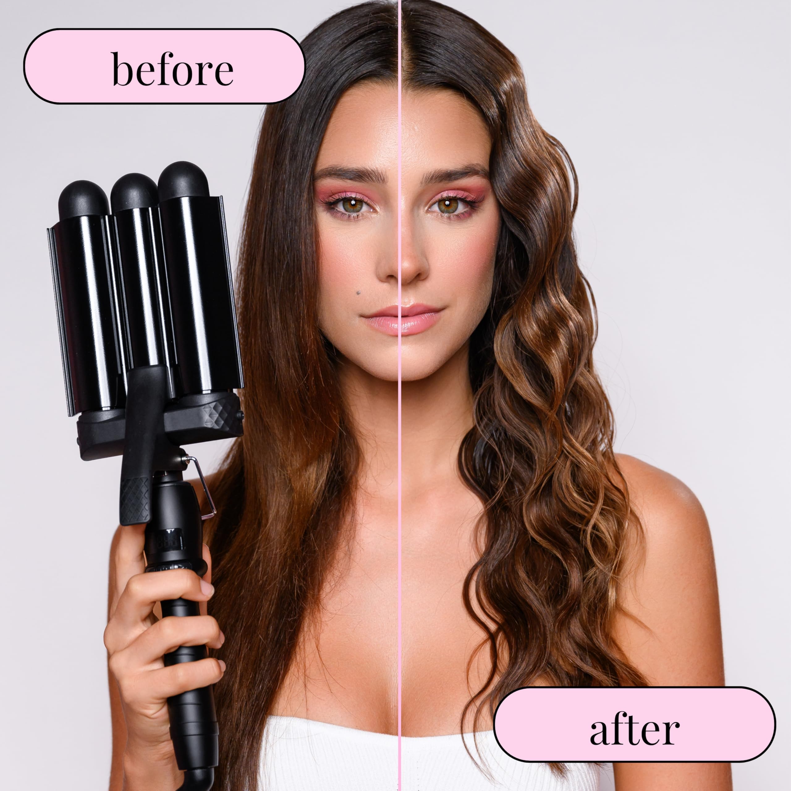 Mermade Hair Waver waves mid-length hair with defined, lasting texture