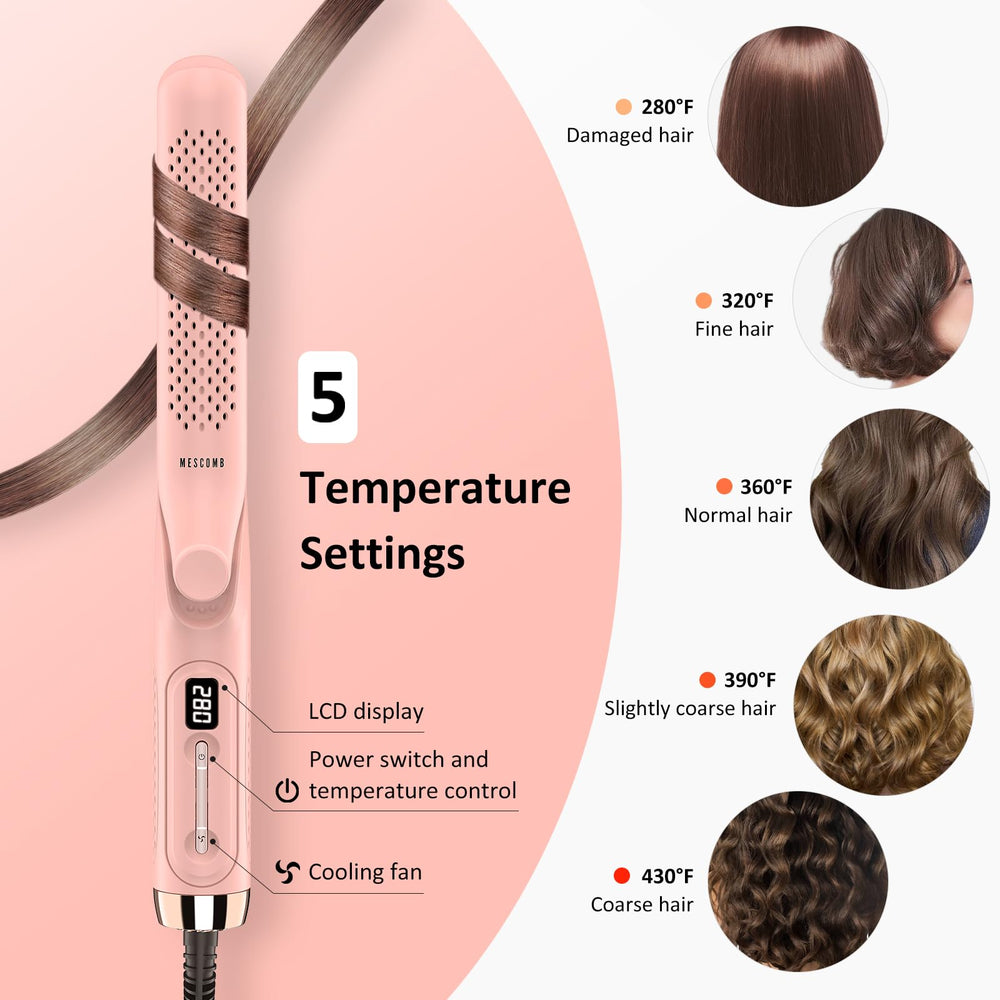 MESCOMB 360° Airflow Styler dual voltage for easy European travel styling.