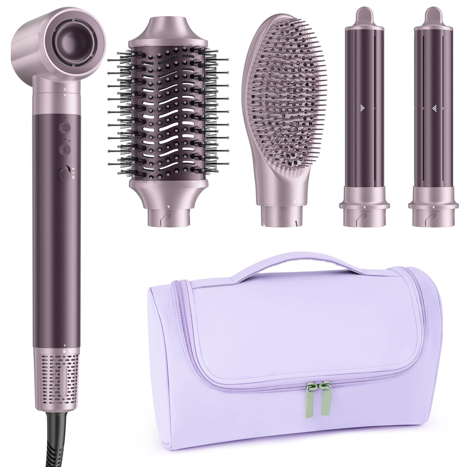 MESCOMB dual-voltage hair dryer brush for worldwide use—efficient styling anywhere.
