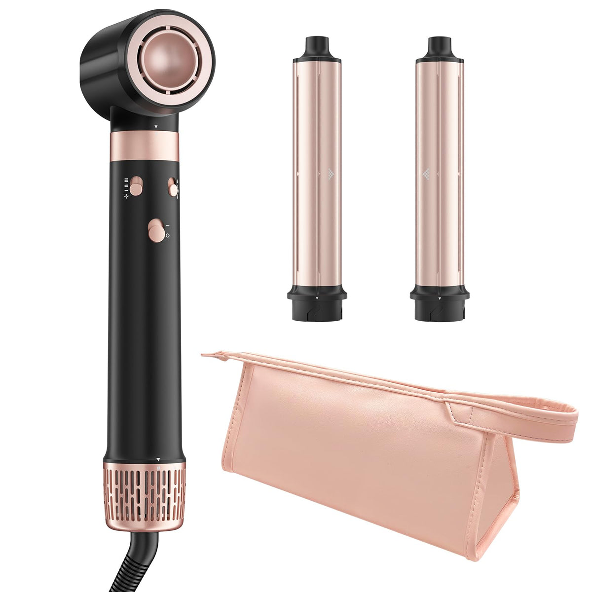 MESCOMB dual voltage hair styler drying head delivers rapid, even drying for busy mornings.