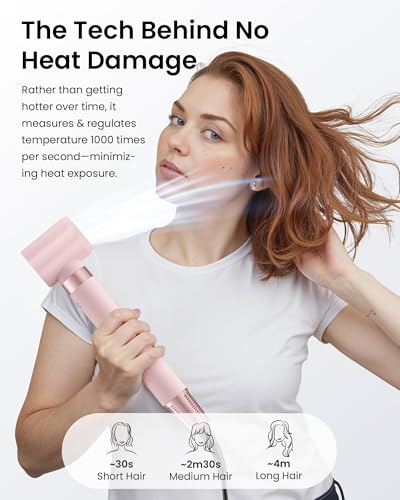 MESCOMB heat sensor technology maintains gentle airflow for hair protection.