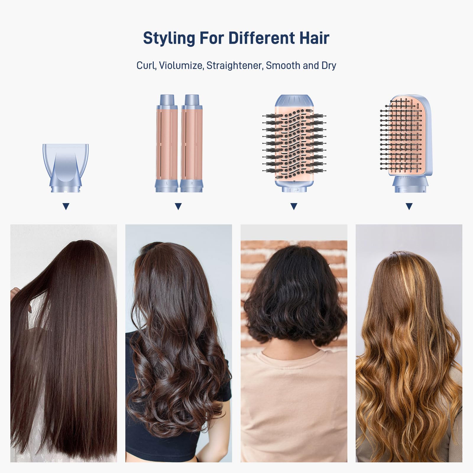 MESCOMB Hair dryer brush delivering smooth frizz free finish