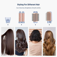 MESCOMB Hair dryer brush delivering smooth frizz free finish