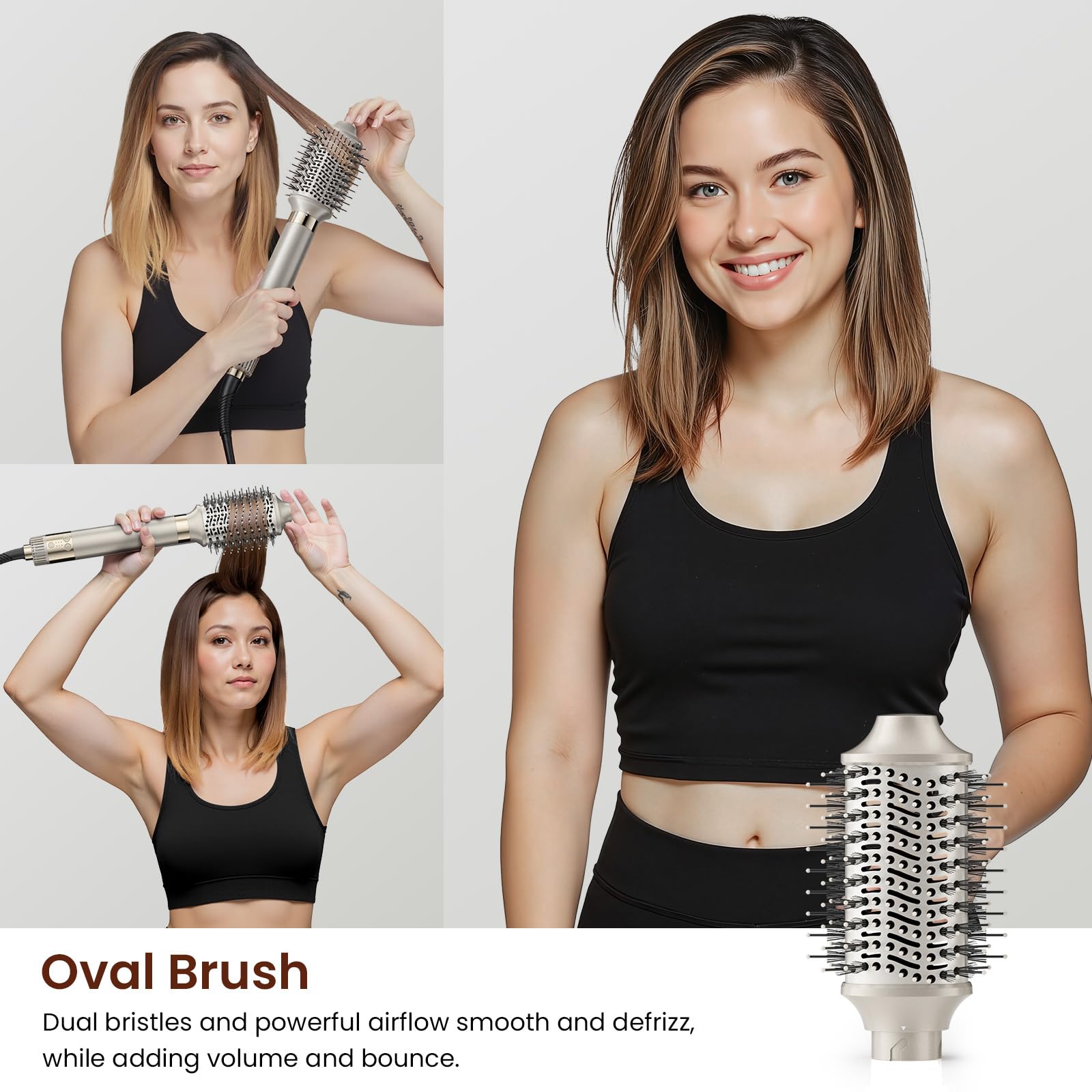MESCOMB with 20 million negative ions smooths and adds shine.
