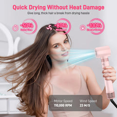 MESCOMB temperature-control shows precise heat settings for different hair needs.