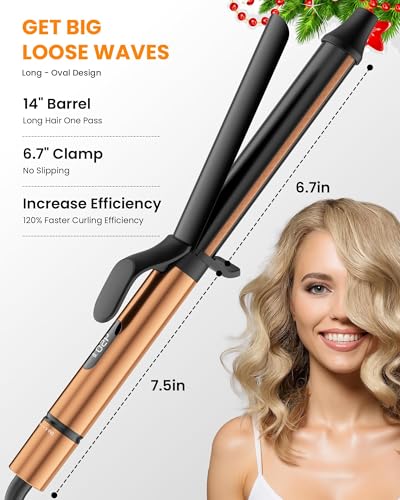 MESCOMB tourmaline ceramic barrel protects hair and reduces frizz