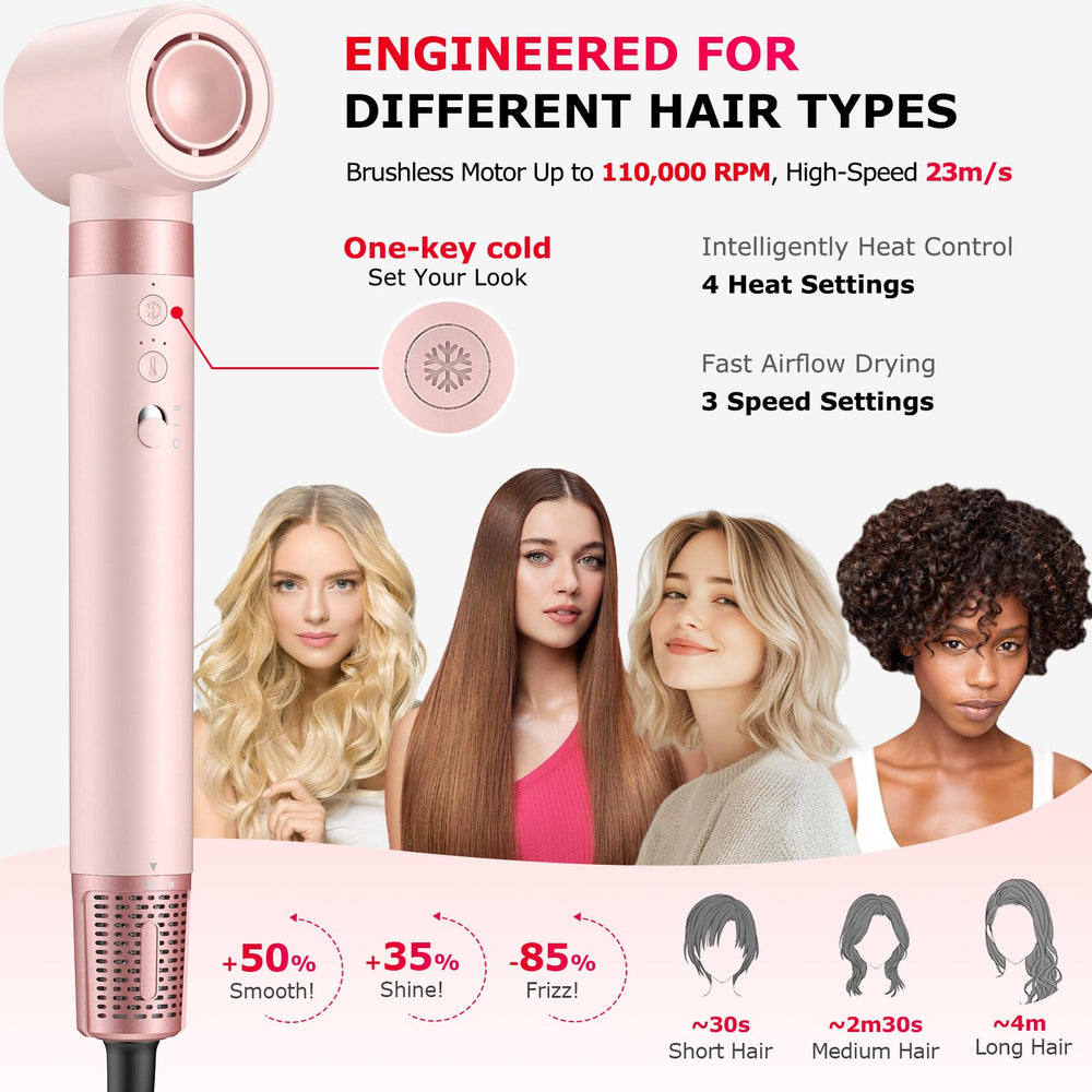 MESCOMB travel-friendly styler fits in a compact bag for on-the-go styling.