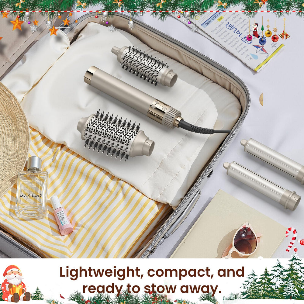 MESCOMB Upgraded 5-in-1 hot air styler gift-pack ready for the holidays.