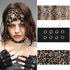 Mesovor fashion grommet headbands in black solid offer versatile daily wear