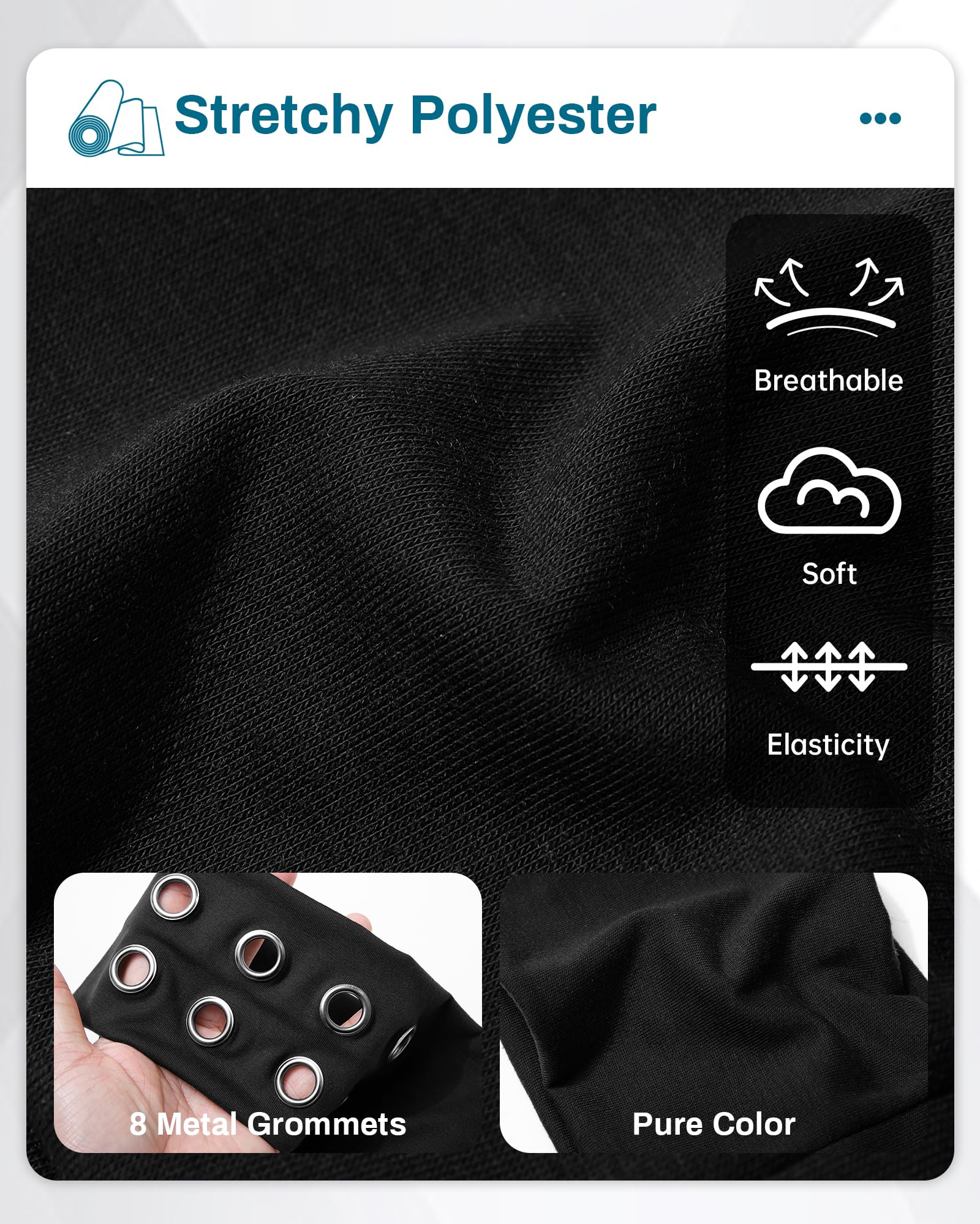 Mesovor gray solid headband soft stretch for secure breathable styling