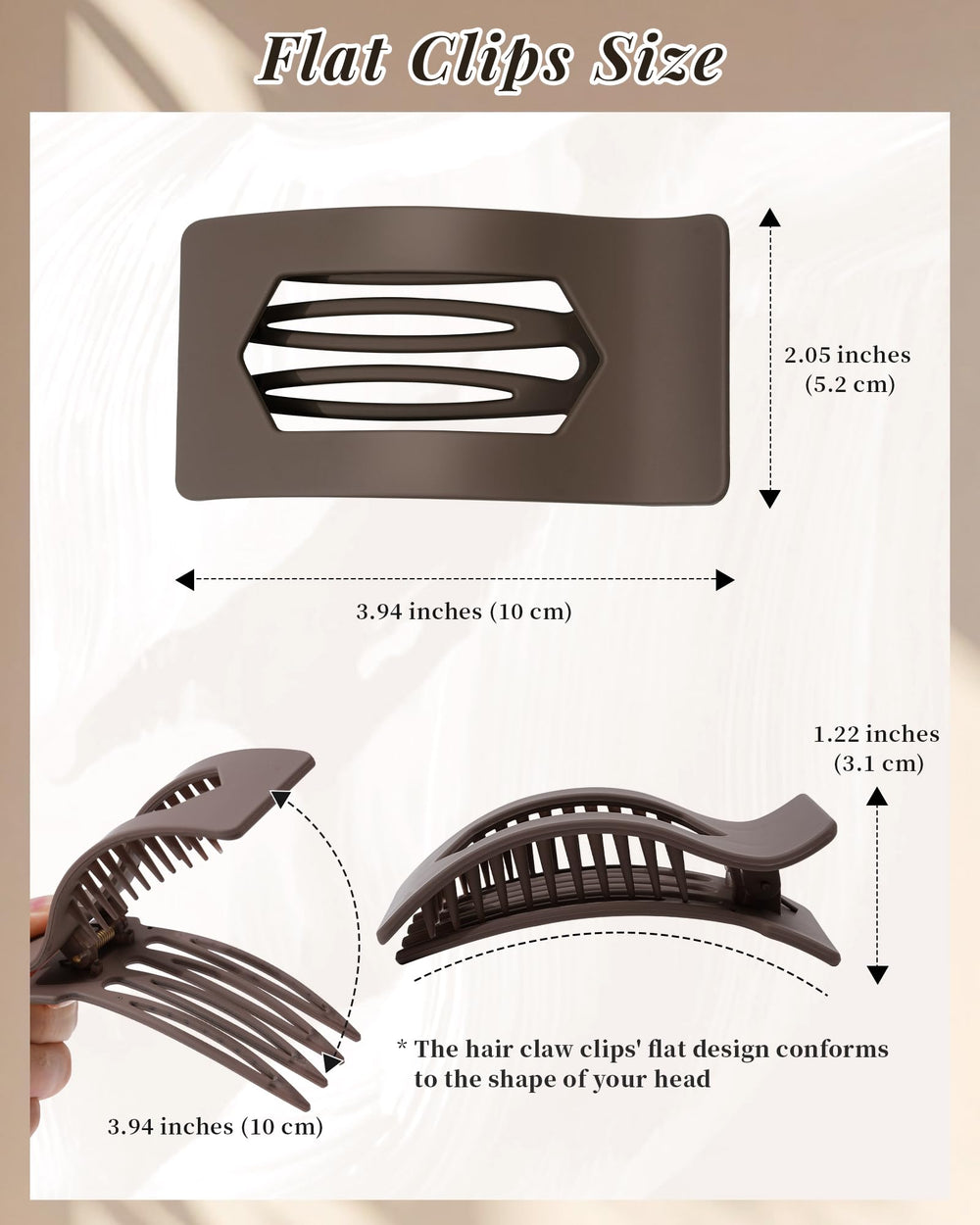 Mesovor six-pack flat clips in neutrals offer versatile color options for various hairstyles.