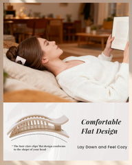 Mesovor non-slip claw with multi-tooth grip handles thin or curly hair securely.