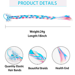 Messen braids with ribbon bows add cute detail to girls' hair.