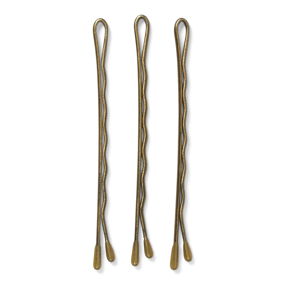 MetaGrip Blonde Bobby Pins close-up showing rust-resistant tips for durable use.
