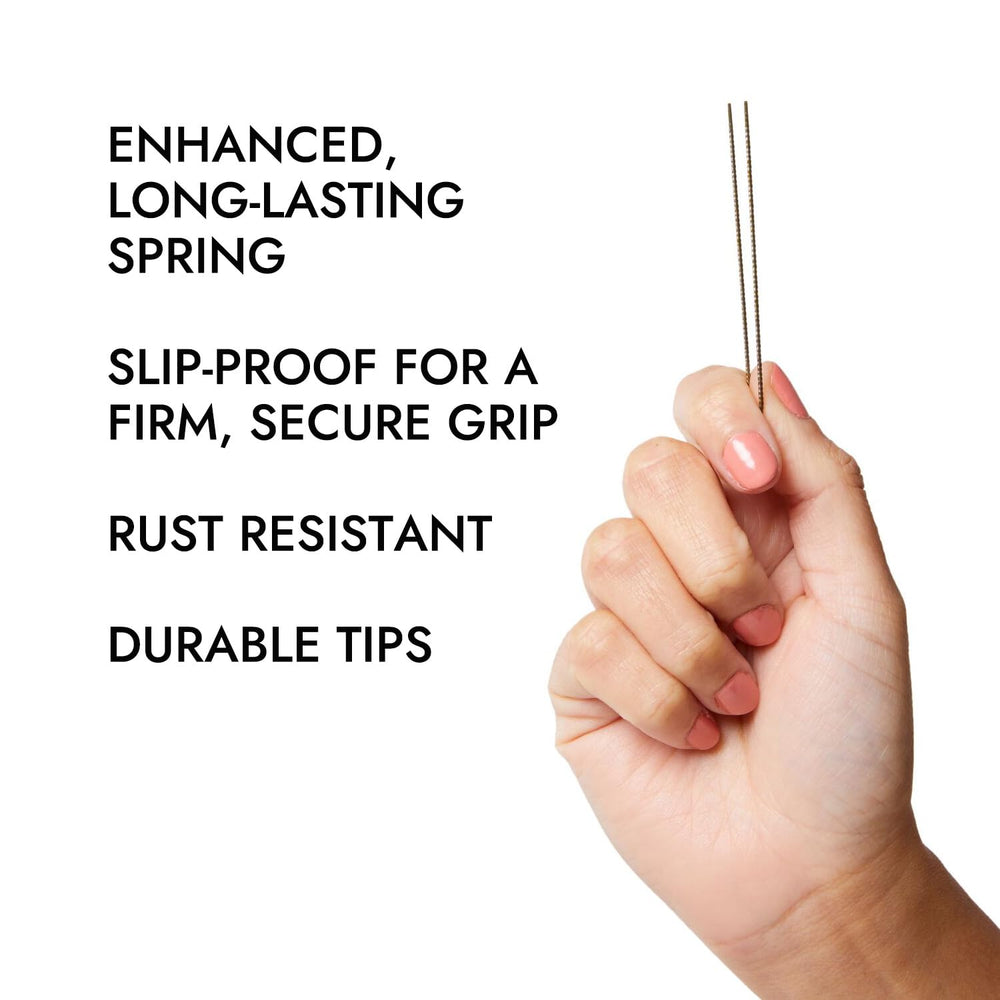 MetaGrip Bronze Hair Pins invisible in hair for discreet styling