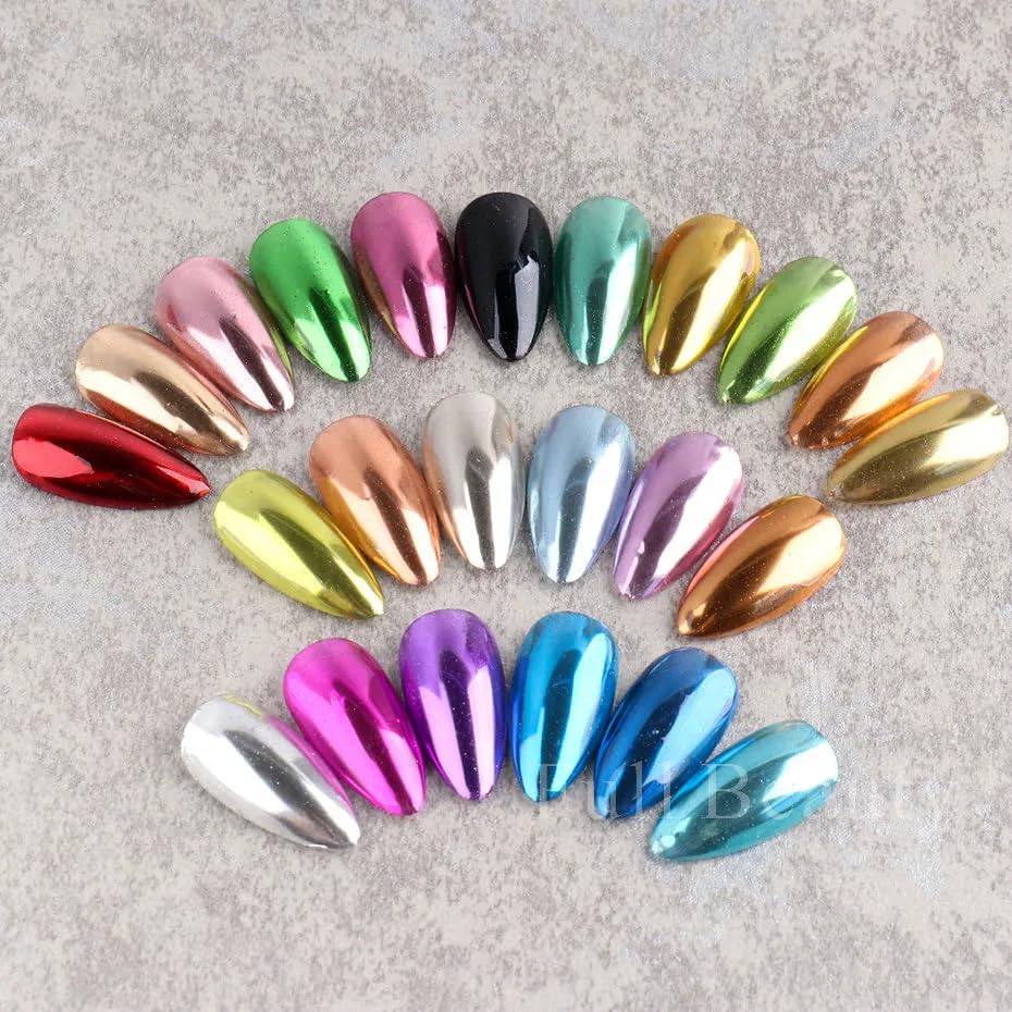 Metallic Mirror Chrome Nail Powder Set professional-use-ready for salon or home use.