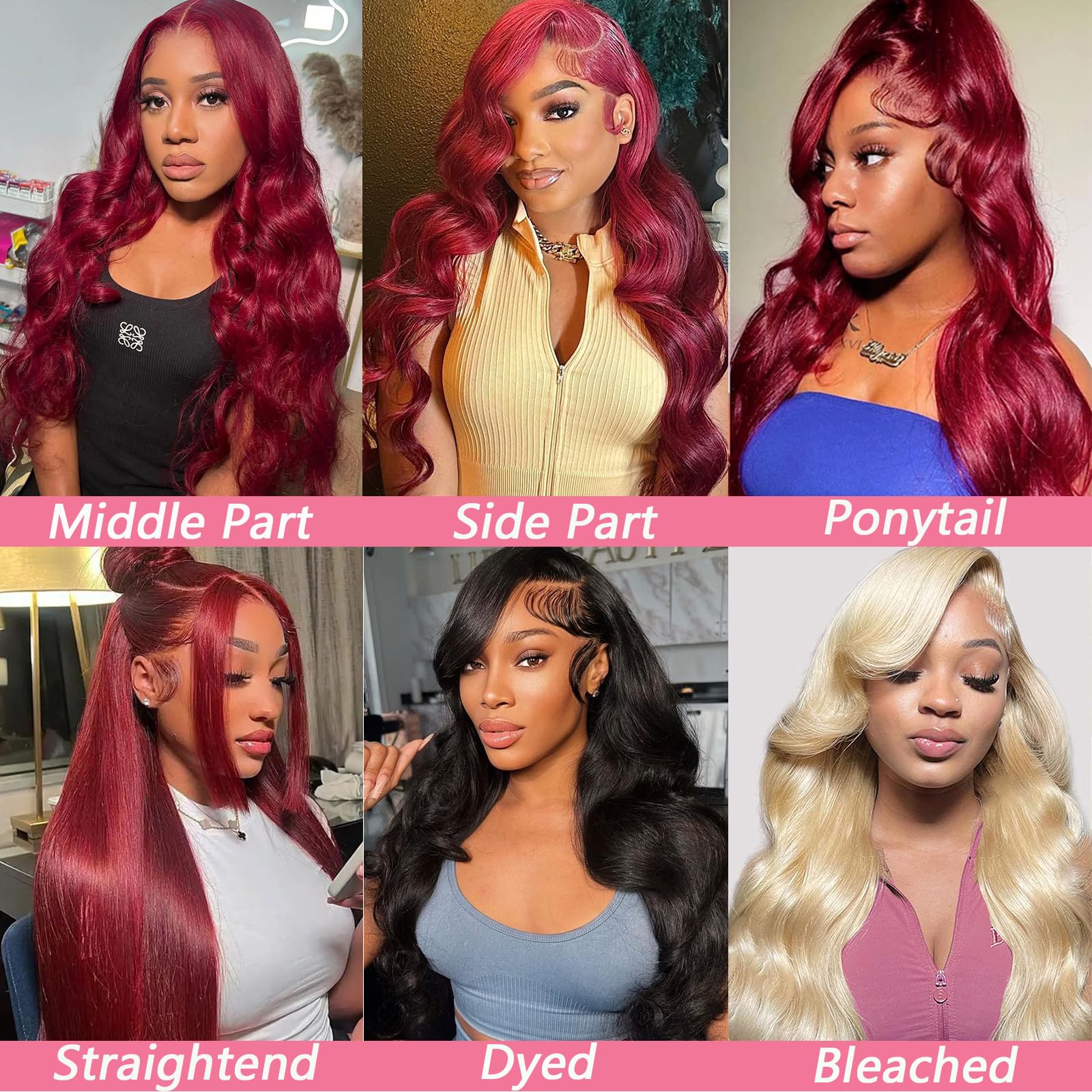 METDIO Burgundy wig pre-plucked hairline ready-to-wear look