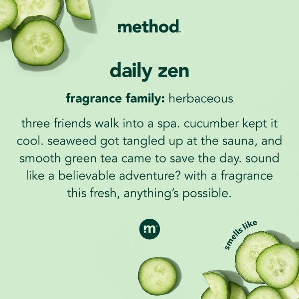 Method 18oz bottle close-up highlights gentle formula for cleansing