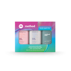 Method Body Wash Gift Set Pure Peace bottle, 3.4 oz, rose water and peony scent.
