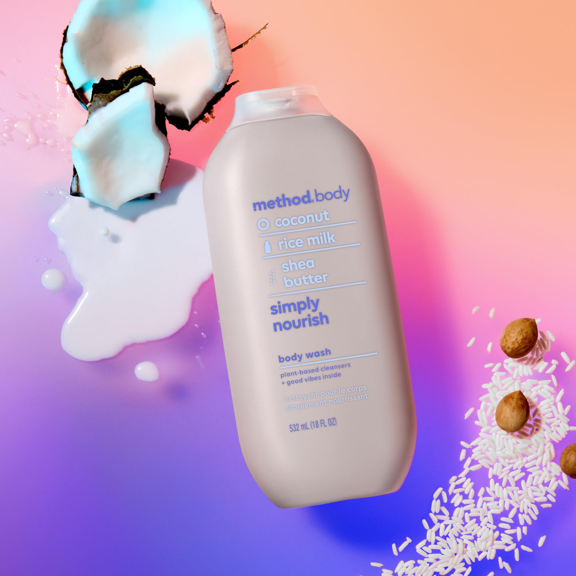 Method Simply Nourish cruelty-free logo emphasizes ethical sourcing.