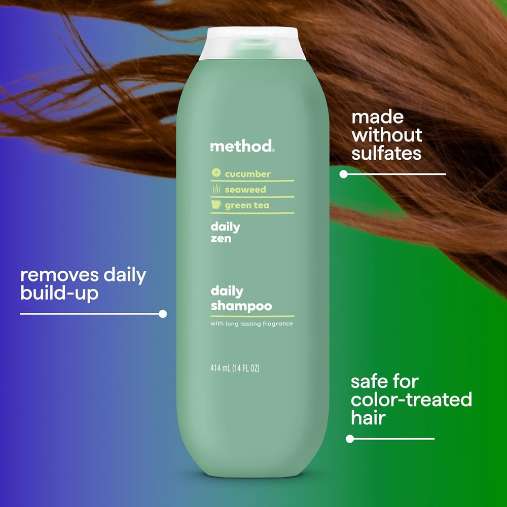 Shower scene emphasizing spa-like cucumber–green tea–seaweed scent during wash.