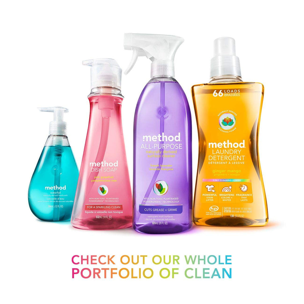 Method Gel Hand Soap Refill Sweet Water recyclable packaging shot reinforces sustainable routines