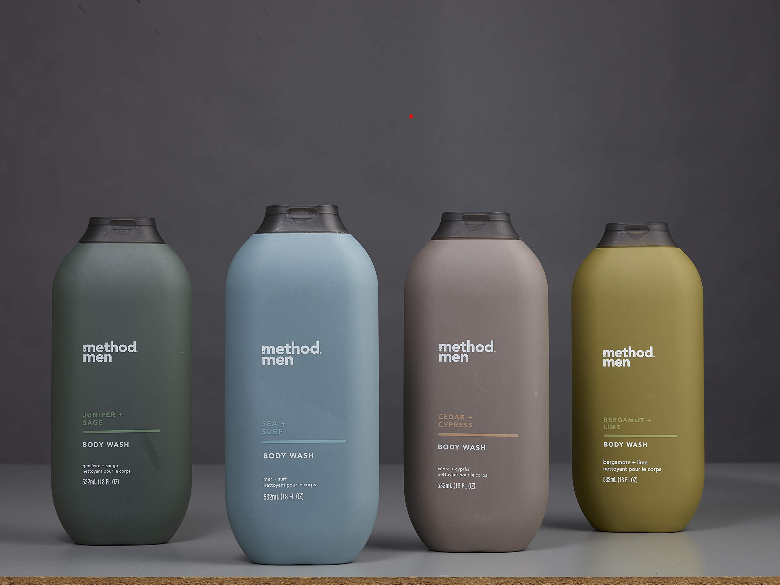 Method Men Juniper Sage label — eco-friendly packaging with masculine vibe