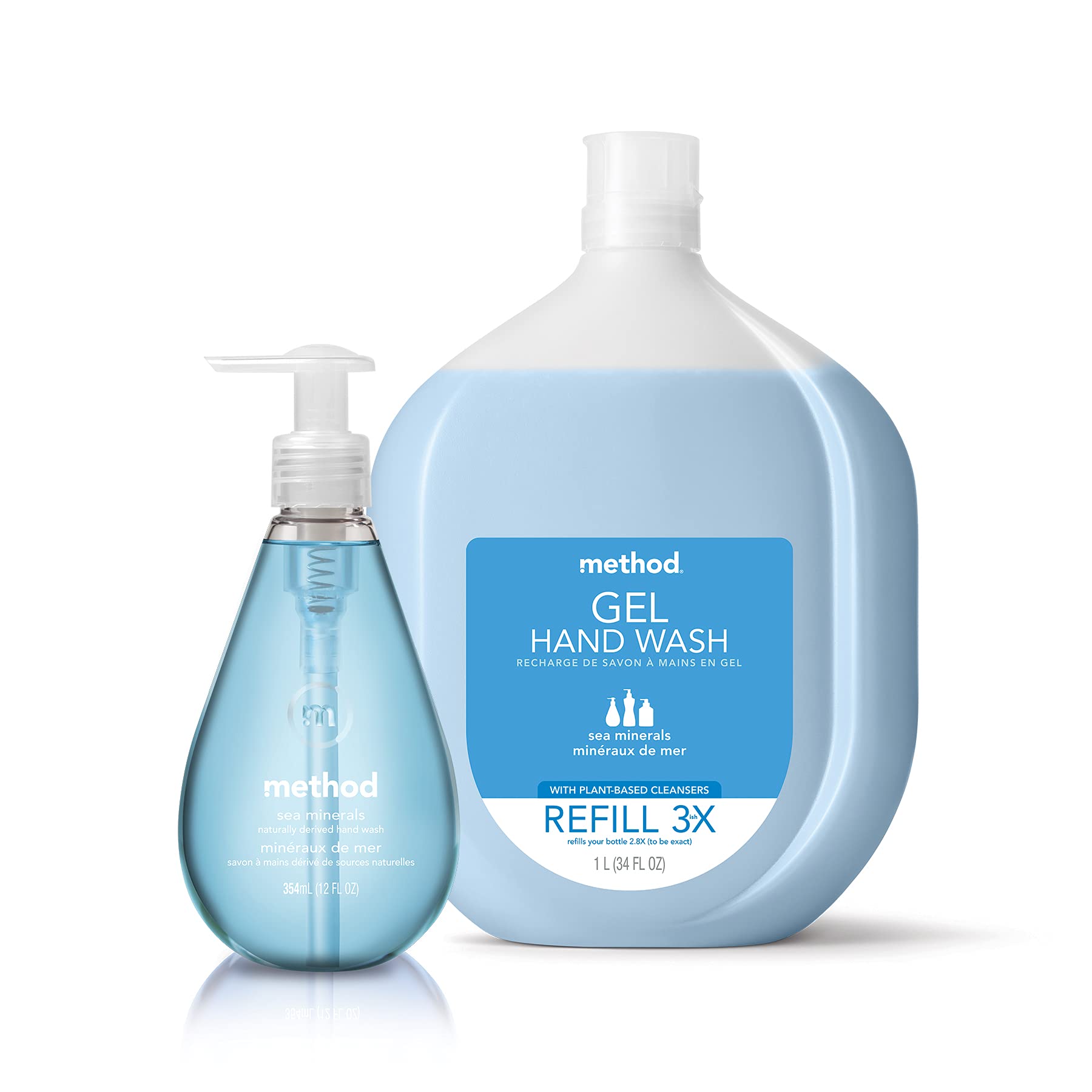 Method 50% recycled plastic bottle showcases sustainable packaging choices