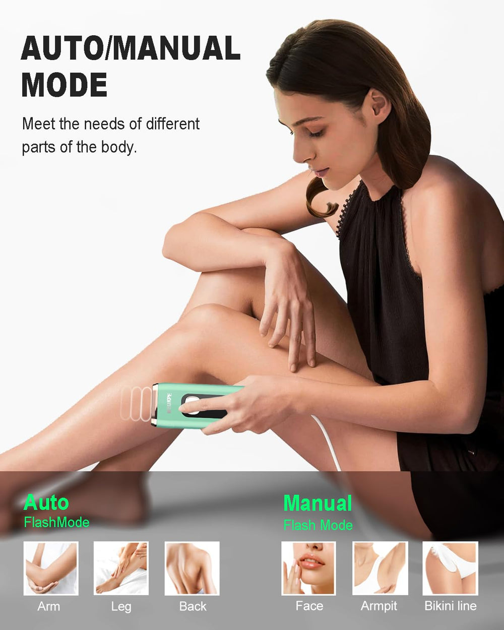 MEUKPE IPL hair removal device full-body application on arms and legs
