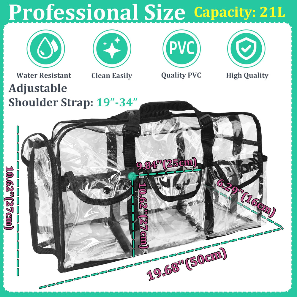 Mewcho clear tote large opening highlighting spacious capacity for clothes and gear
