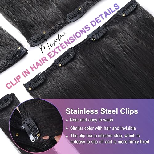 MEYOFUN soft-rubber clips closeup emphasizes gentle scalp protection.