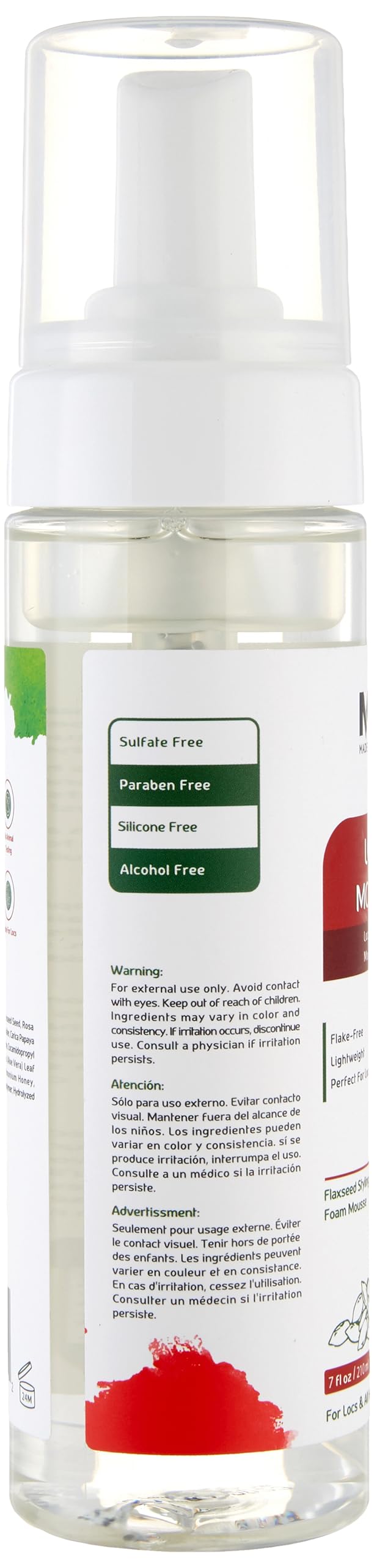 MFL Locs Styling Flaxseed Mousse smoothing edge-lines for neat locs