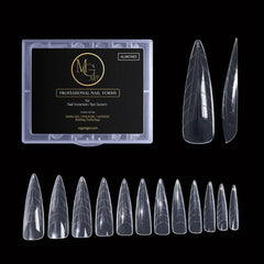 MGART Dual Nail Forms almond extension inside view for precise gel nails