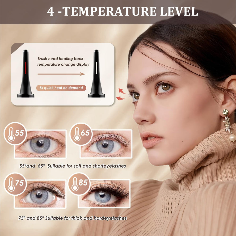 MGKO USB Type-C charging on heated eyelash curler for travel