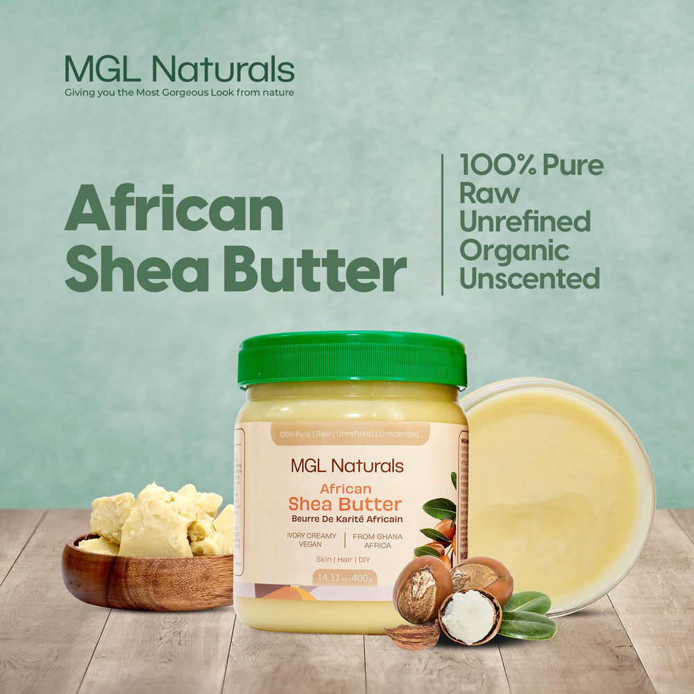 MGL Naturals ivory shade shea butter close-up ready for DIY