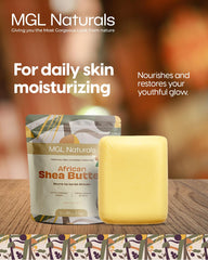 MGL Naturals Shea Butter raw ivory hands melting texture for skin hydration