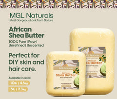 MGL Naturals Shea Butter raw ivory texture closeup showing creamy consistency
