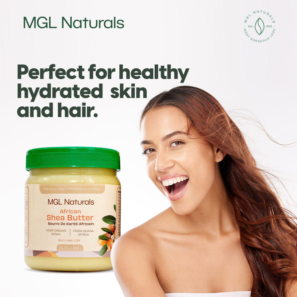 MGL Naturals unscented shea butter ideal for fragrance-free skincare