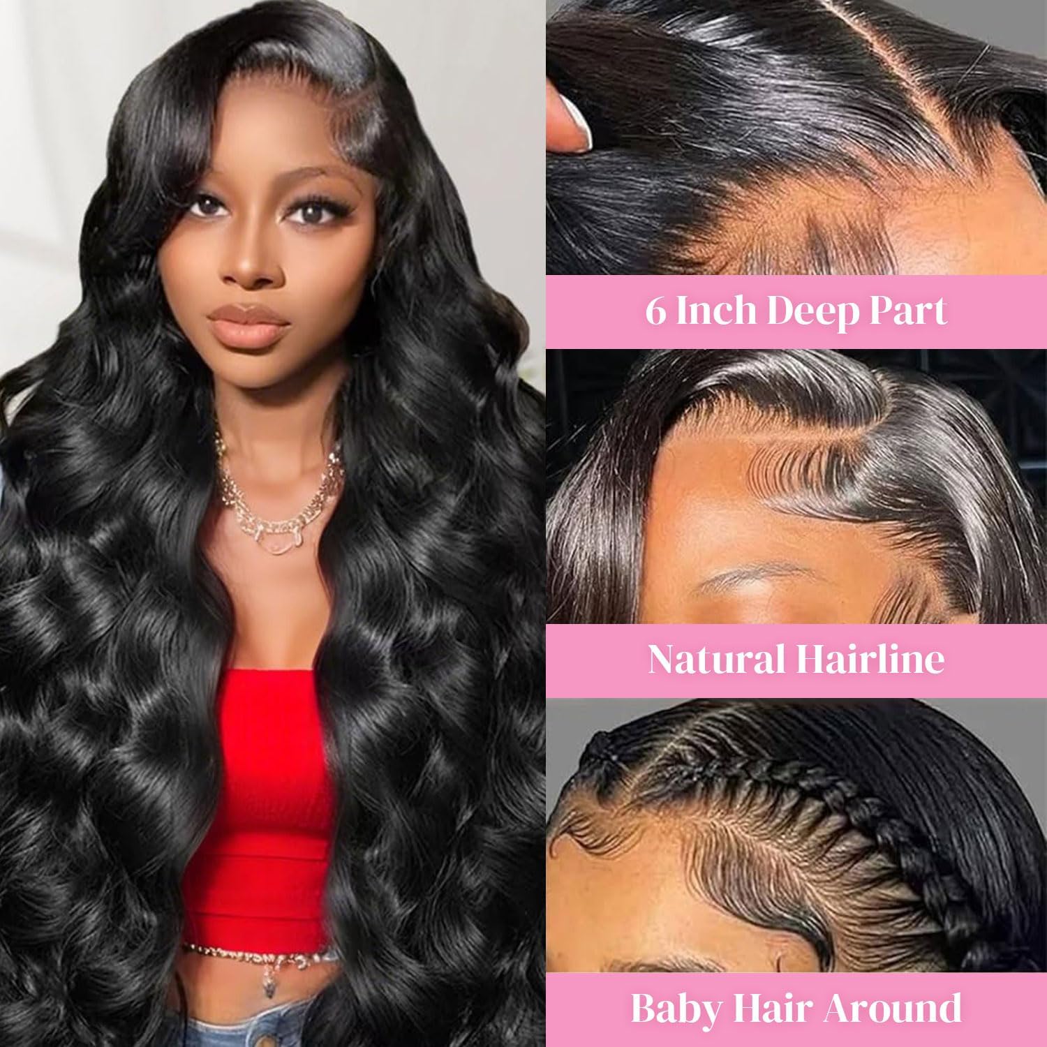 MGWXCAH HD transparent lace front highlights seamless base for undetectable wear