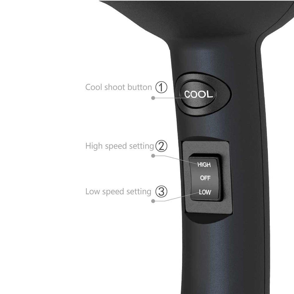 MHD Mini Travel Hair Dryer ceramic tourmaline outlet emphasizes gentle even heat for smooth styling.