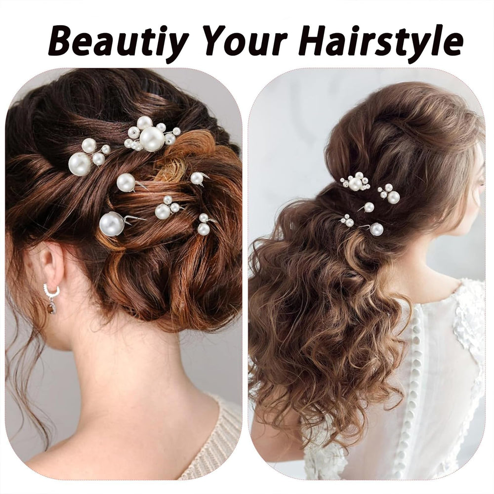 MHKLCD bridal pearl hair pin bent-end detail enables secure placement