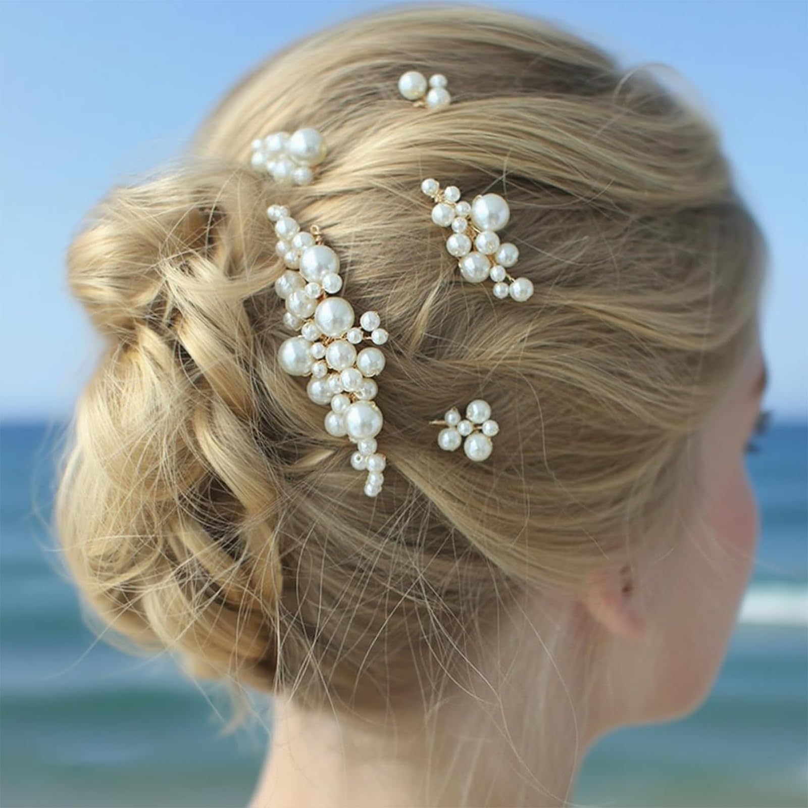 MHKLCD bridal pearl hair pin set for wedding styling collection