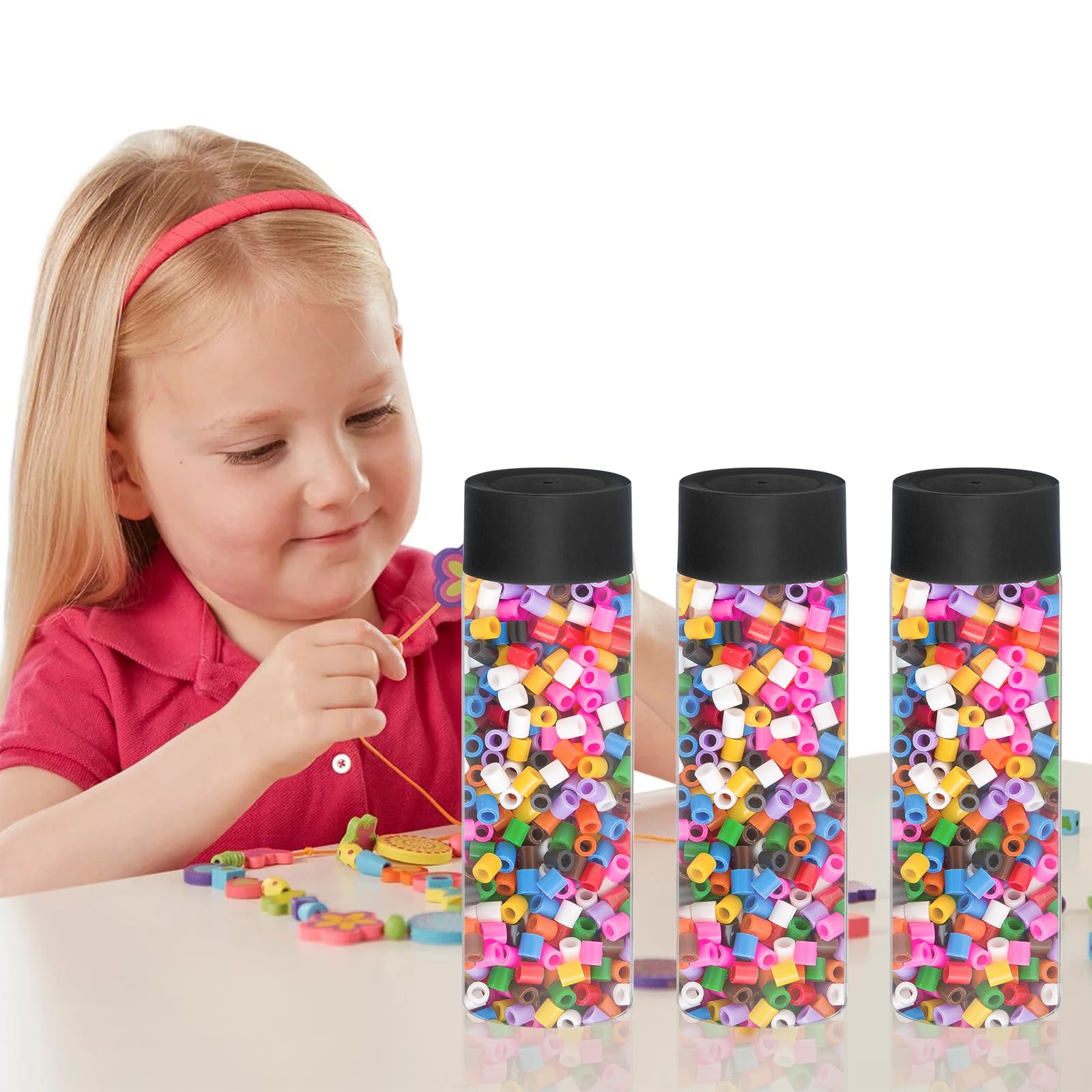 Mhtdet sensory bottles cap closeup showing leakproof screw top for mess-free use.