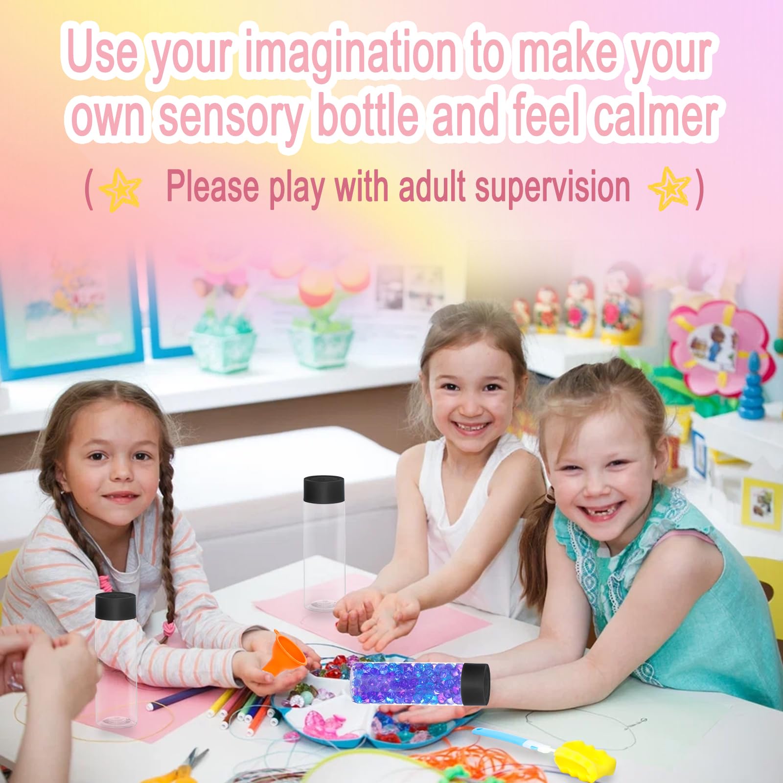 Mhtdet sensory bottles 29-pack ideal for parties and classroom activities.